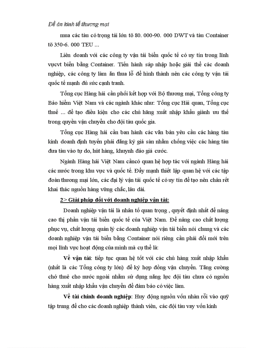 image for page Thực trạng và giải pháp phát triển của quá trình Container hoá trong vận tải biển ở Việt Nam