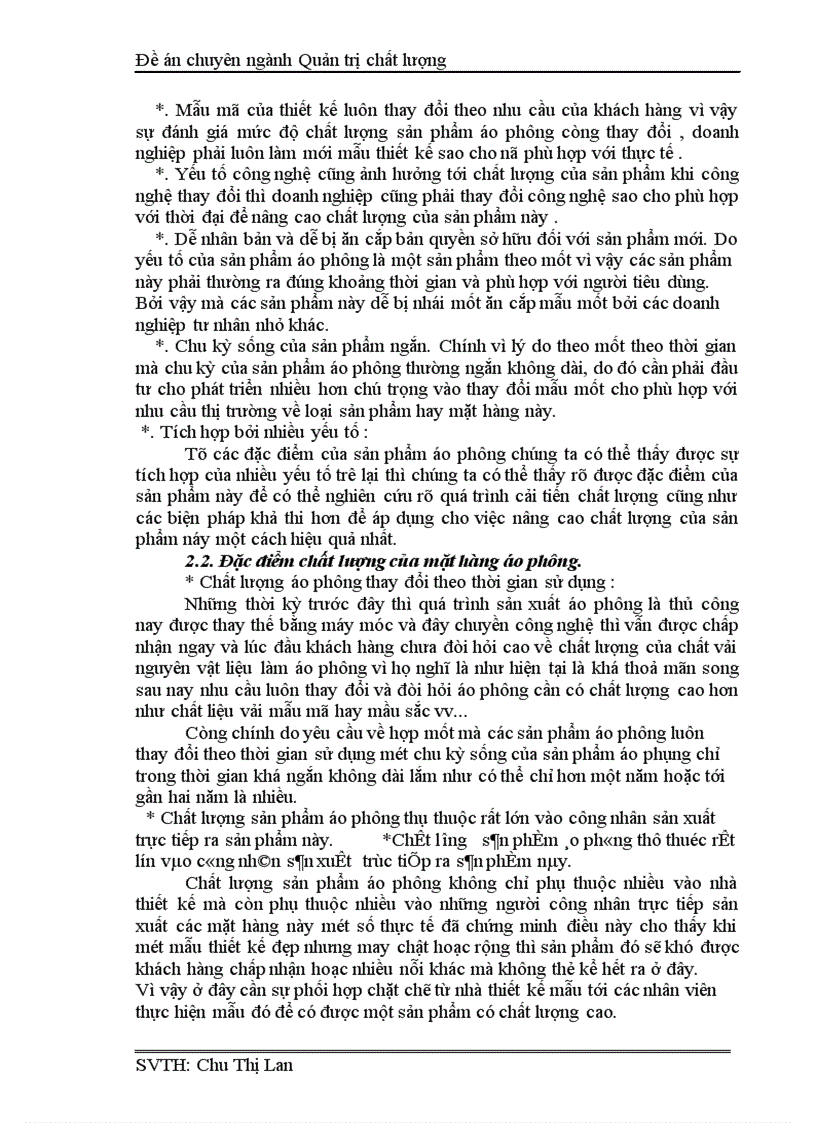 image for page Chất lượng vàchất lượng sản phẩm áo phông tại Tổng công ty may Việt Nam