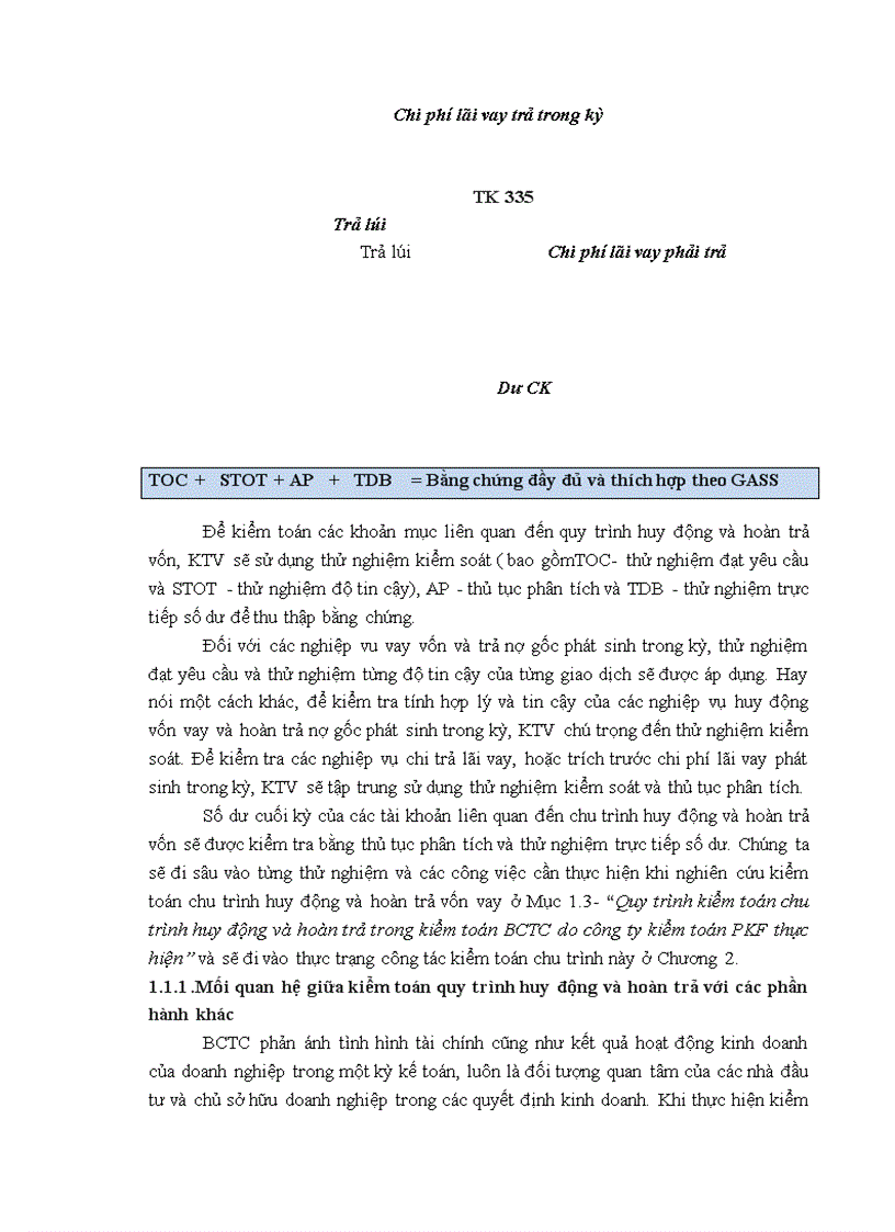 image for page Thực trạng vận dụng quy trình kiểm toán vào kiểm toán chu trình huy động vốn vay và hoàn trả trong kiểm toán BCTC