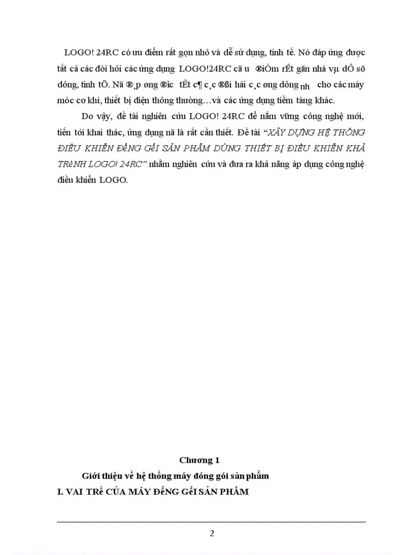image for page XÂY DựNG Hệ THốNG ĐIềU KHIểN Đóng gói sản phẩm dùng thiết bị điều khiển khả trình LOGO!24RC