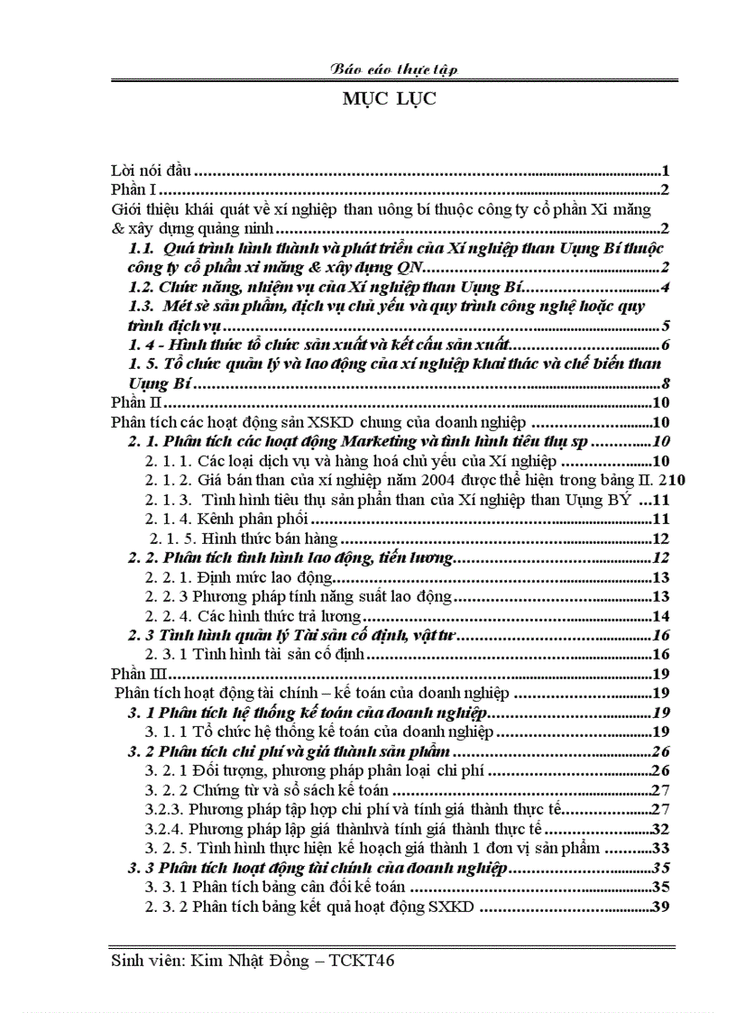 image for page Phân tích quá trình nâng cao hiệu quả kinh doanhcủa xí nghiệp than UÔNG BÍ