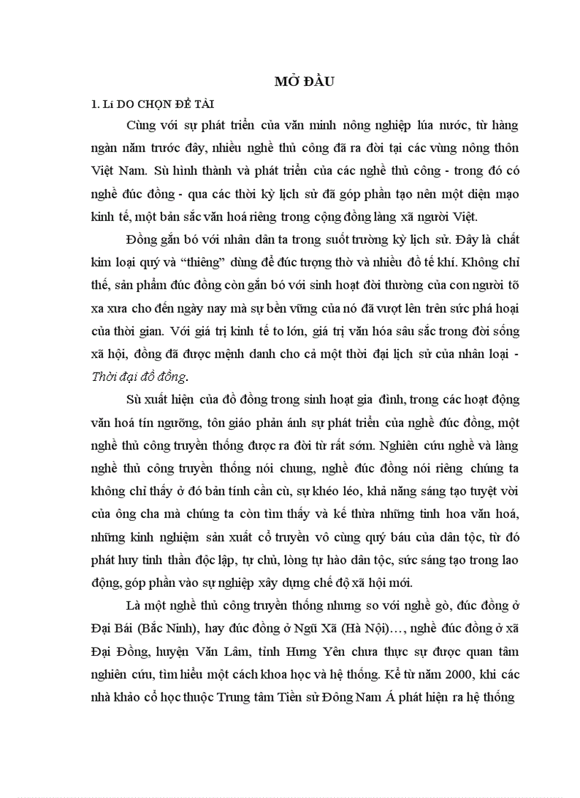 image for page Nghề đúc đồng ở xã Đại Đồng huyện Văn Lâm, tỉnh Hưng Yên - Truyền thống và hiện đại