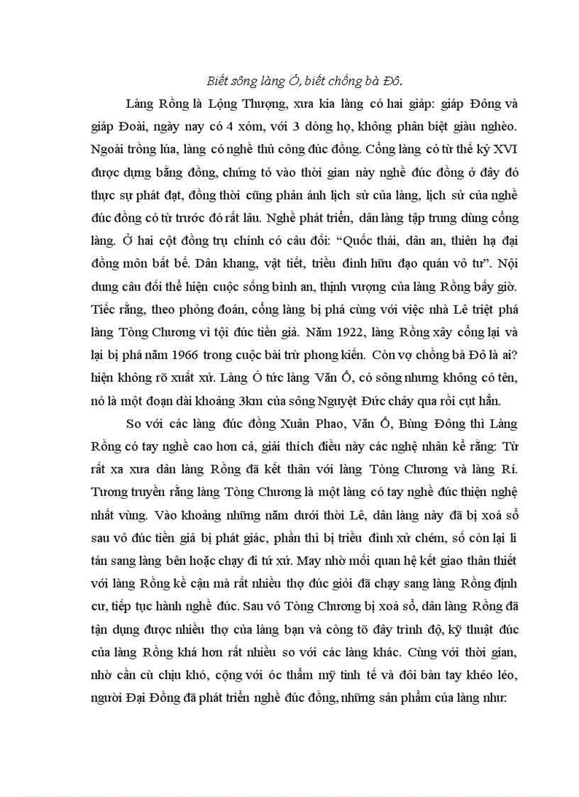 image for page Nghề đúc đồng ở xã Đại Đồng huyện Văn Lâm, tỉnh Hưng Yên - Truyền thống và hiện đại