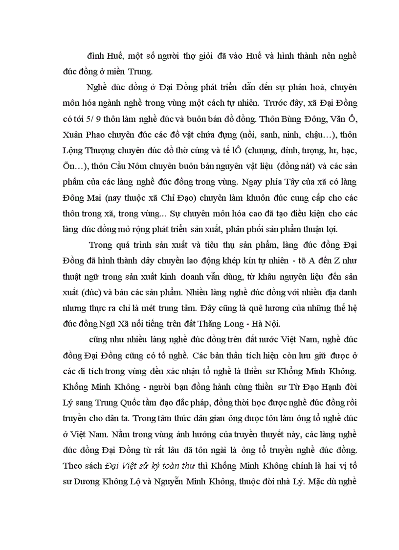 image for page Nghề đúc đồng ở xã Đại Đồng huyện Văn Lâm, tỉnh Hưng Yên - Truyền thống và hiện đại