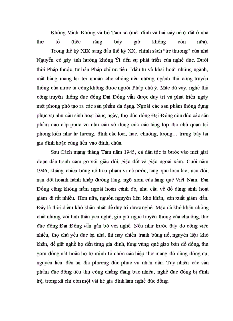 image for page Nghề đúc đồng ở xã Đại Đồng huyện Văn Lâm, tỉnh Hưng Yên - Truyền thống và hiện đại