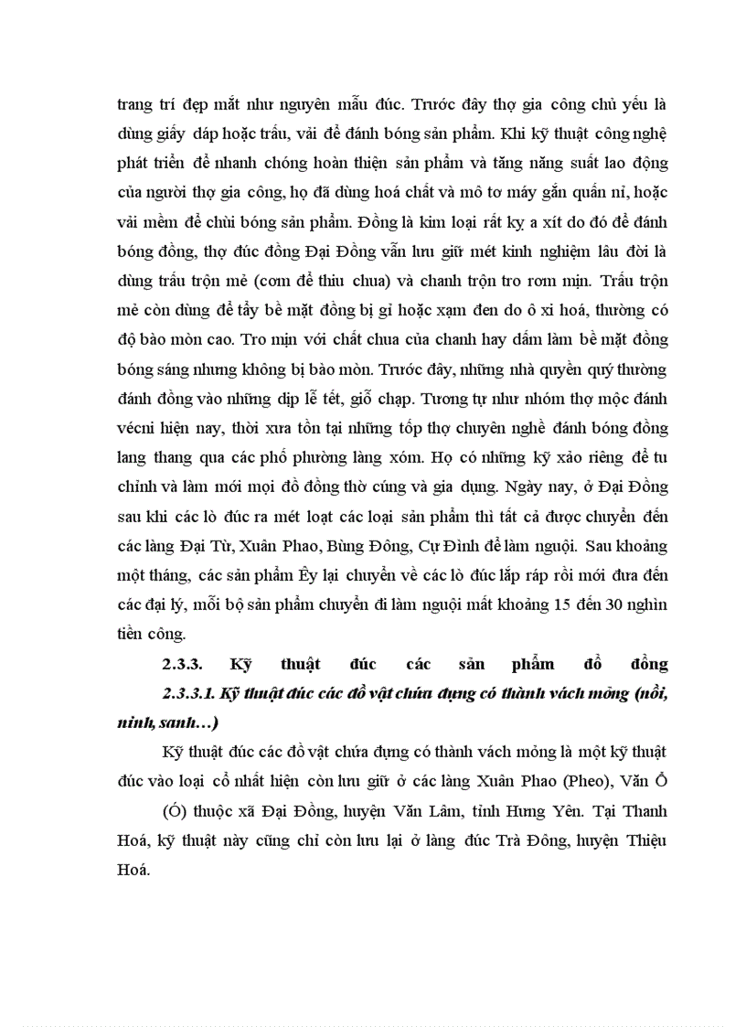 image for page Nghề đúc đồng ở xã Đại Đồng huyện Văn Lâm, tỉnh Hưng Yên - Truyền thống và hiện đại