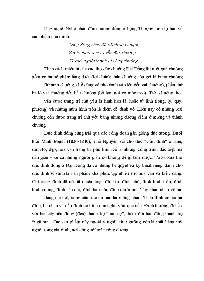 image for page Nghề đúc đồng ở xã Đại Đồng huyện Văn Lâm, tỉnh Hưng Yên - Truyền thống và hiện đại