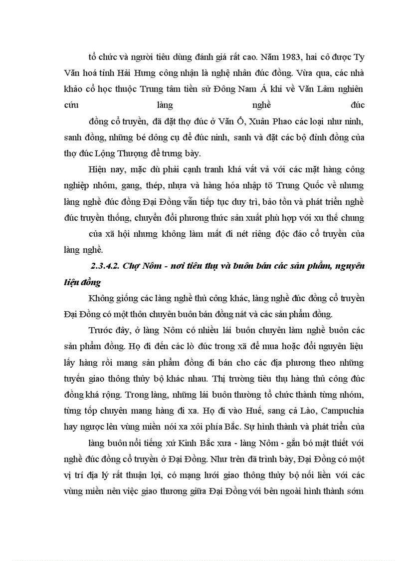 image for page Nghề đúc đồng ở xã Đại Đồng huyện Văn Lâm, tỉnh Hưng Yên - Truyền thống và hiện đại