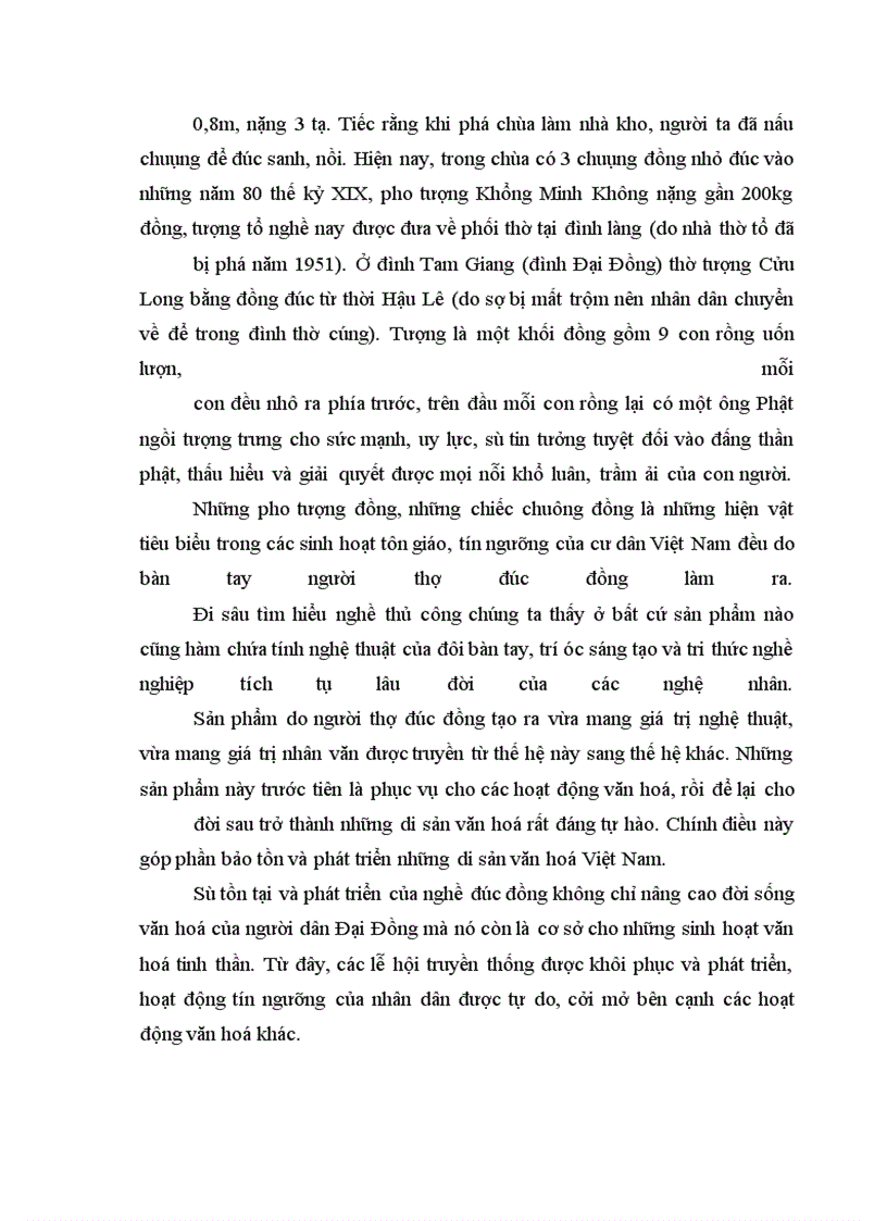 image for page Nghề đúc đồng ở xã Đại Đồng huyện Văn Lâm, tỉnh Hưng Yên - Truyền thống và hiện đại