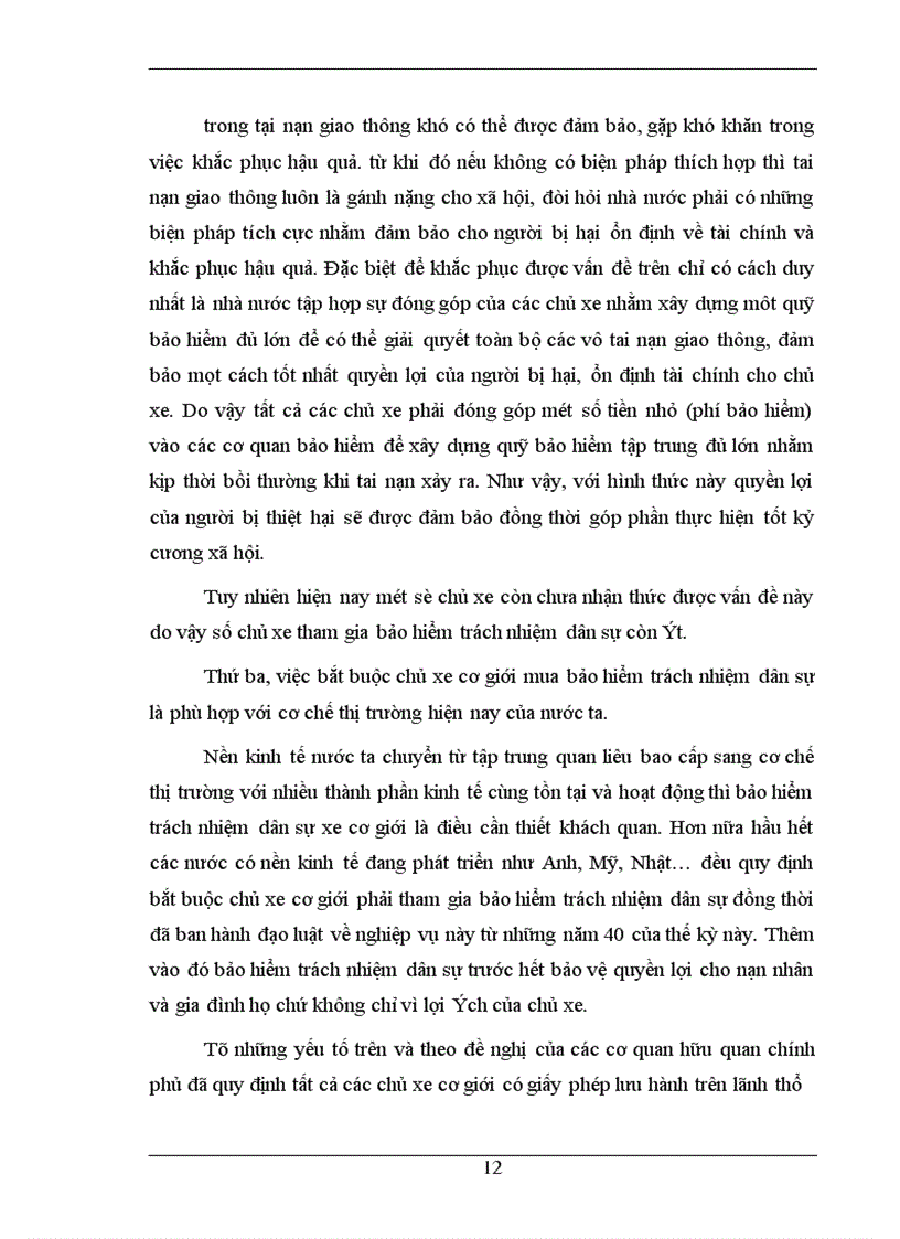 image for page Việc triển khai nghiệp vụ bảo hiểm trách nhiệm dân sự của chủ xe cơ giới đối với người thứ ba ------------------ việc đề phòng và hạn chế tổn thất đặc biệt trong lĩnh vực giao thông vận tải