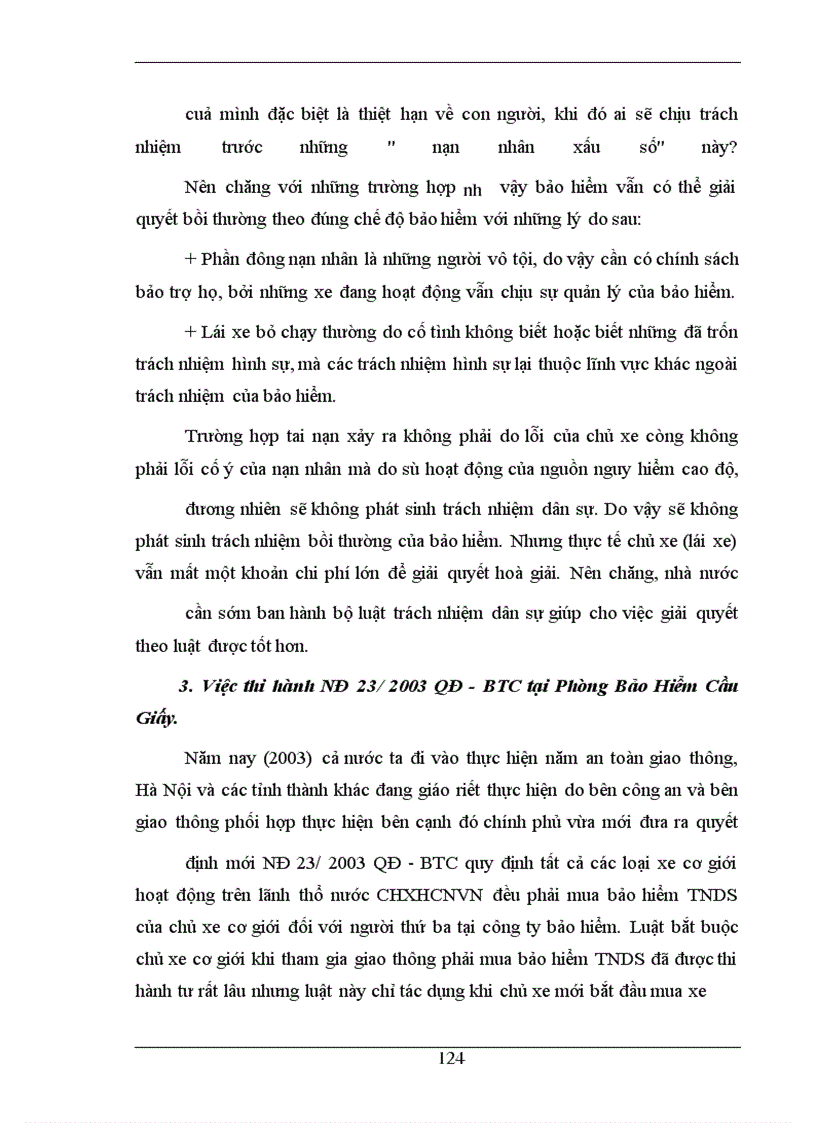 image for page Việc triển khai nghiệp vụ bảo hiểm trách nhiệm dân sự của chủ xe cơ giới đối với người thứ ba ------------------ việc đề phòng và hạn chế tổn thất đặc biệt trong lĩnh vực giao thông vận tải