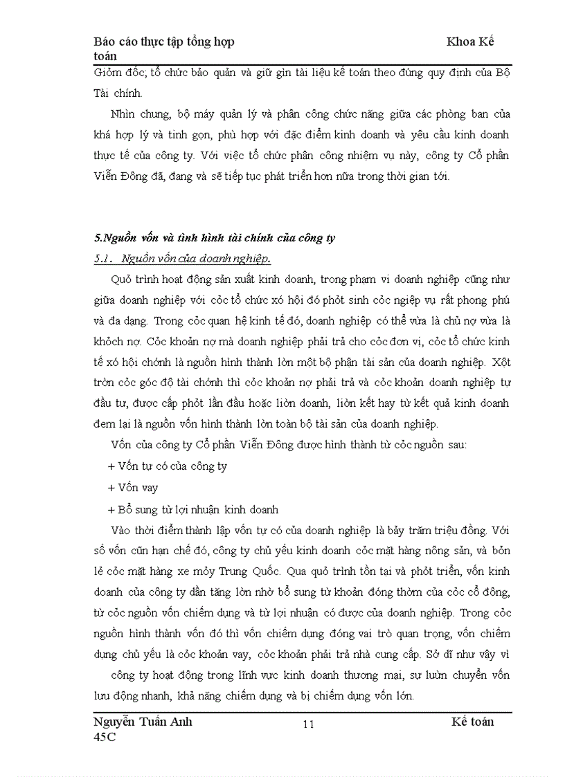 image for page Báo cáo thực tập tổng hợptại công ty Cổ phần Viễn Đông