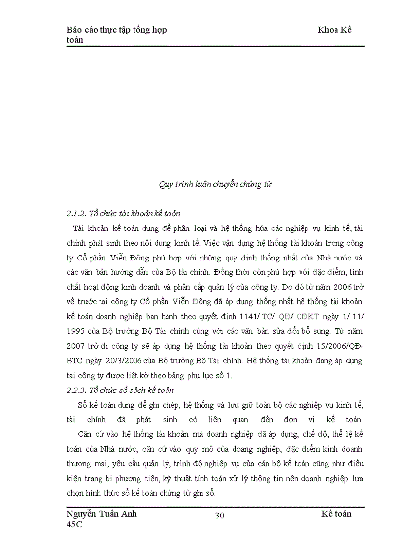 image for page Báo cáo thực tập tổng hợptại công ty Cổ phần Viễn Đông