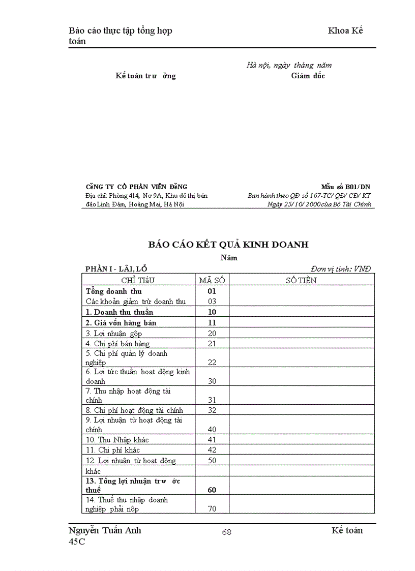 image for page Báo cáo thực tập tổng hợptại công ty Cổ phần Viễn Đông