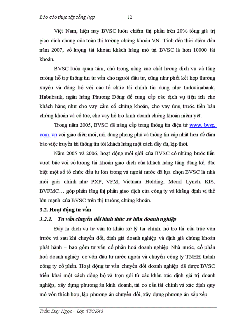 image for page Báo cáo thực tập tổng hợp tại Công ty CP Chứng khoán Bảo Việt