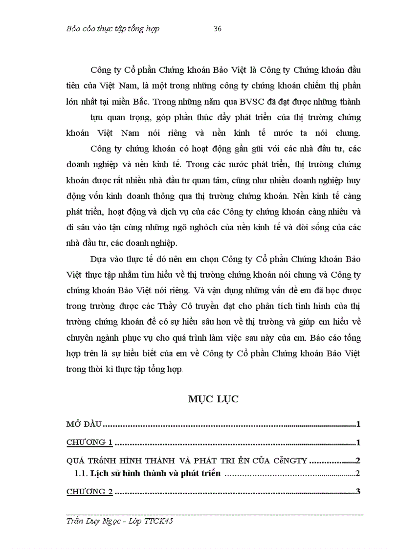 image for page Báo cáo thực tập tổng hợp tại Công ty CP Chứng khoán Bảo Việt