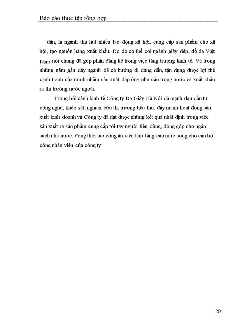 image for page Báo cáo thực tập tổng hợp tại Công ty Da giày Hà Nội
