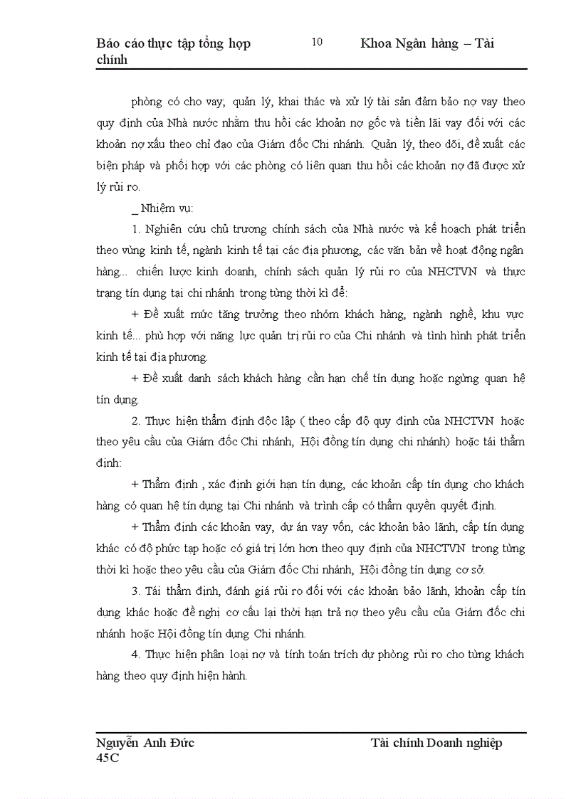 image for page Báo cáo thực tập tổng hợp tại Ngân hàng Công Thương khu vực II Hai Bà Trưng