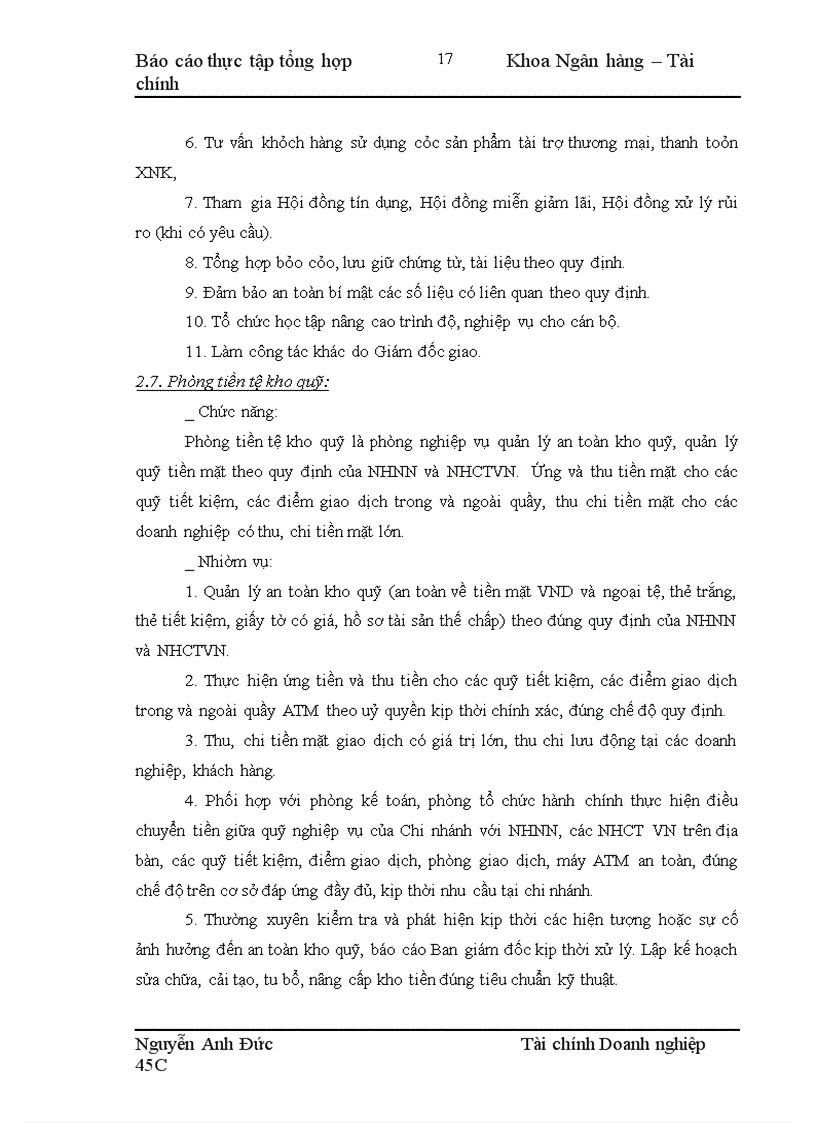 image for page Báo cáo thực tập tổng hợp tại Ngân hàng Công Thương khu vực II Hai Bà Trưng