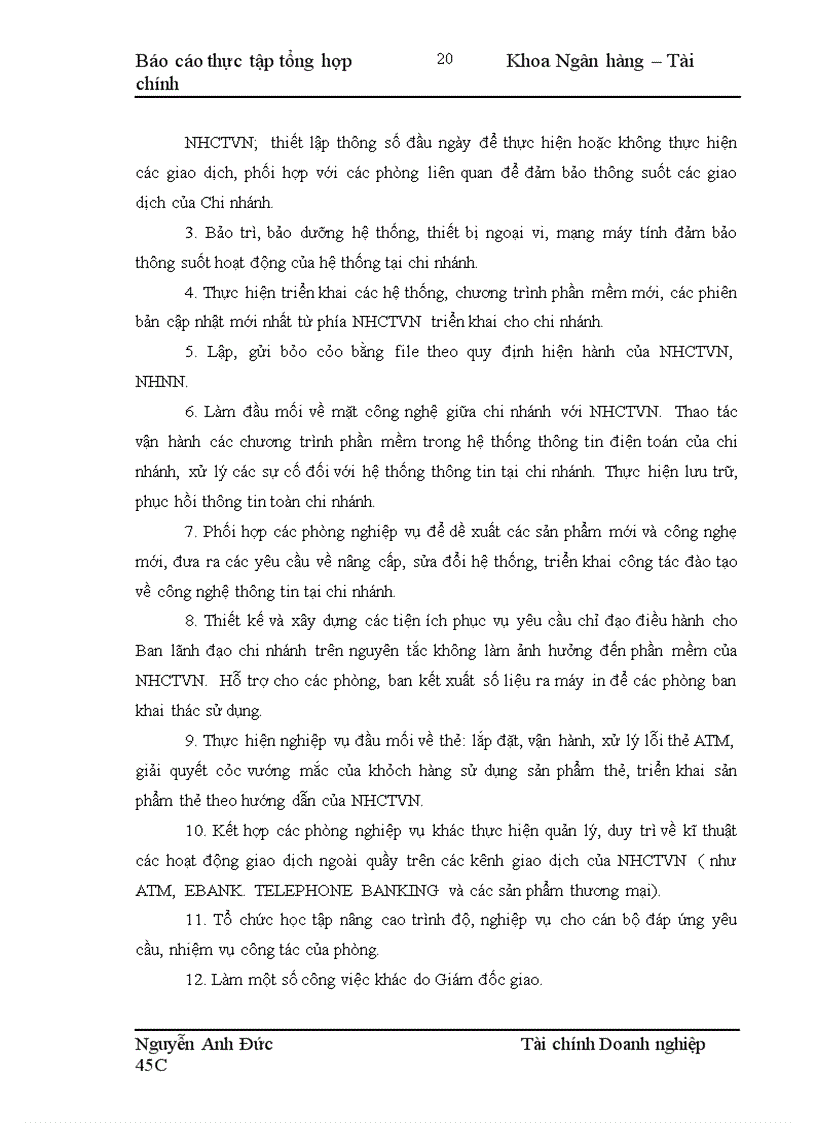 image for page Báo cáo thực tập tổng hợp tại Ngân hàng Công Thương khu vực II Hai Bà Trưng