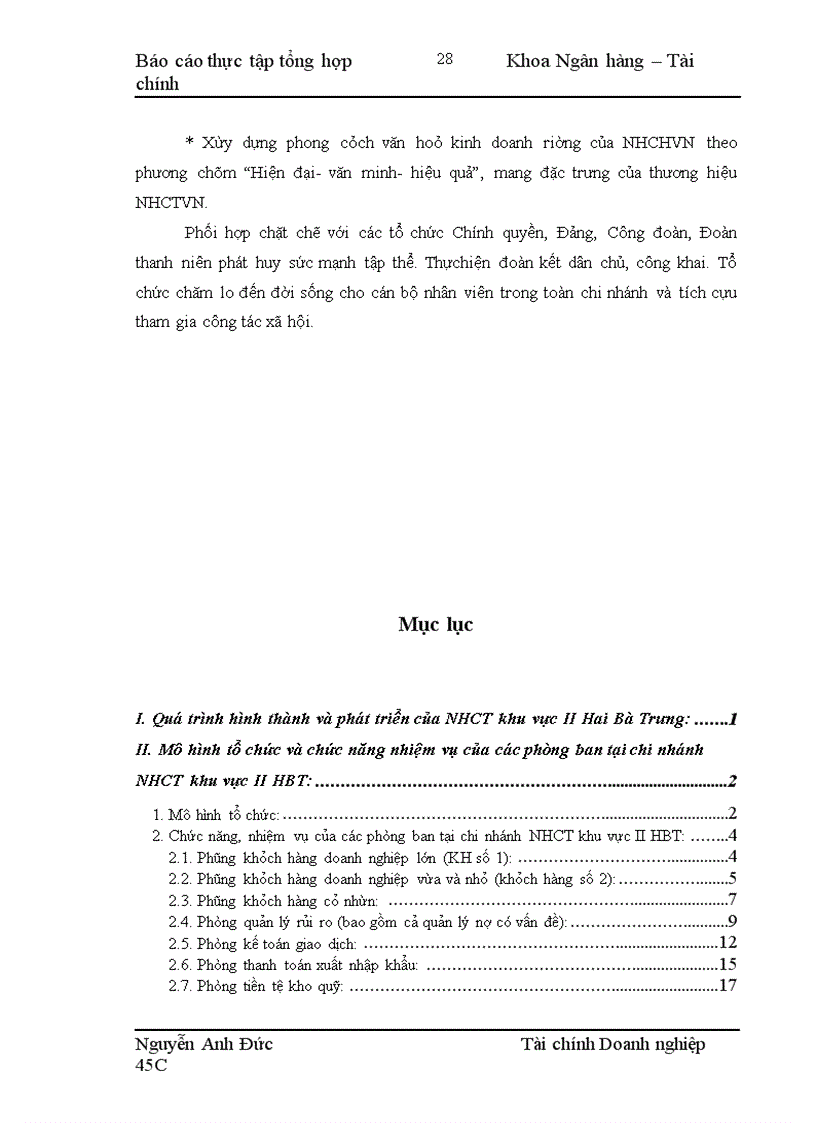 image for page Báo cáo thực tập tổng hợp tại Ngân hàng Công Thương khu vực II Hai Bà Trưng