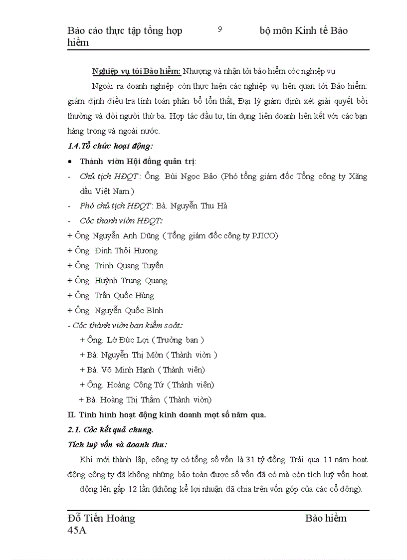 image for page Báo cáo thực tập tổng hợp tại VP5 – Công ty cổ phần bảo hiểm PETROLIMEX( PJICO)