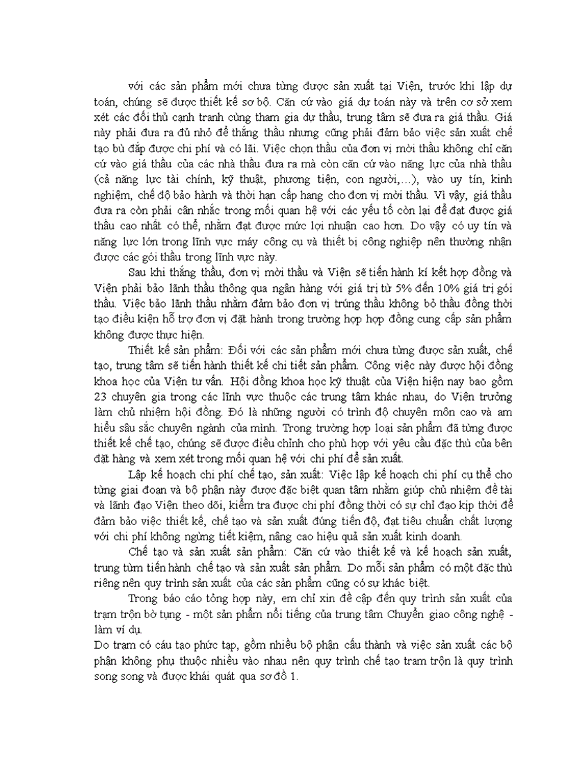 image for page Quy trình sản xuất của trạm trộn bê tông - một sản phẩm nổi tiếng của trung tâm Chuyển giao công nghệ - làm ví dụ