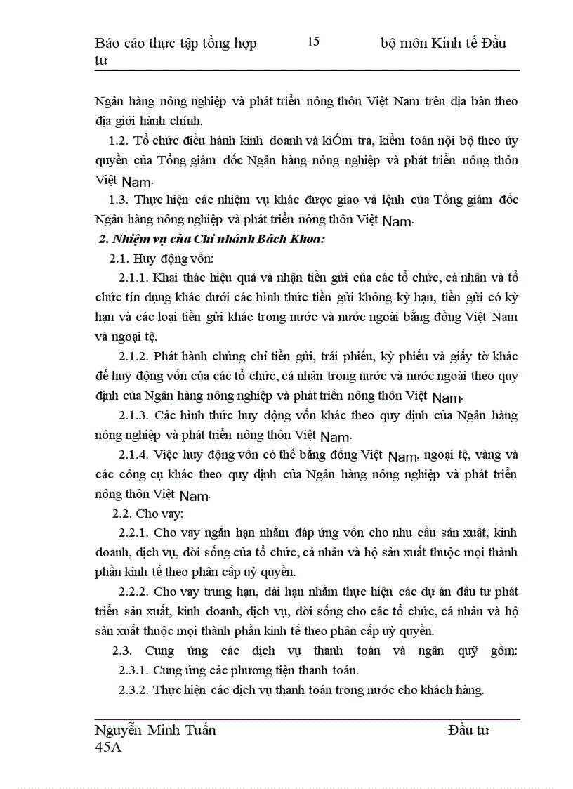image for page Báo cáo tổng hợp thực tập tại Chi nhánh Ngân hàng nông nghiệp và phát triển nông thôn Bách Khoa