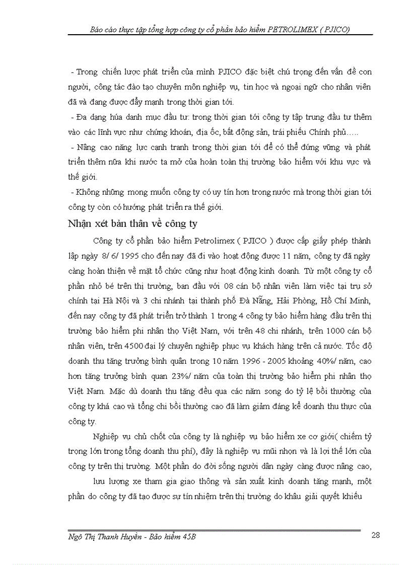 image for page Báo cáo thực tập tổng hợp công ty cổ phần bảo hiểm PETROLIMEX ( PJICO)