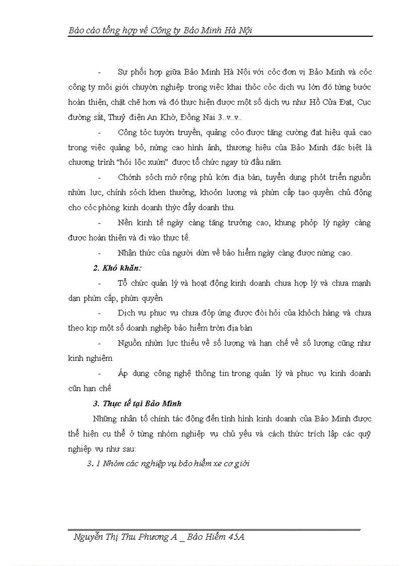 image for page Báo cáo tổng hợp về Công ty Bảo Minh Hà Nội