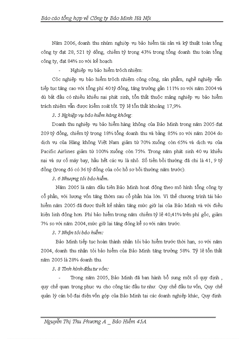 image for page Báo cáo tổng hợp về Công ty Bảo Minh Hà Nội