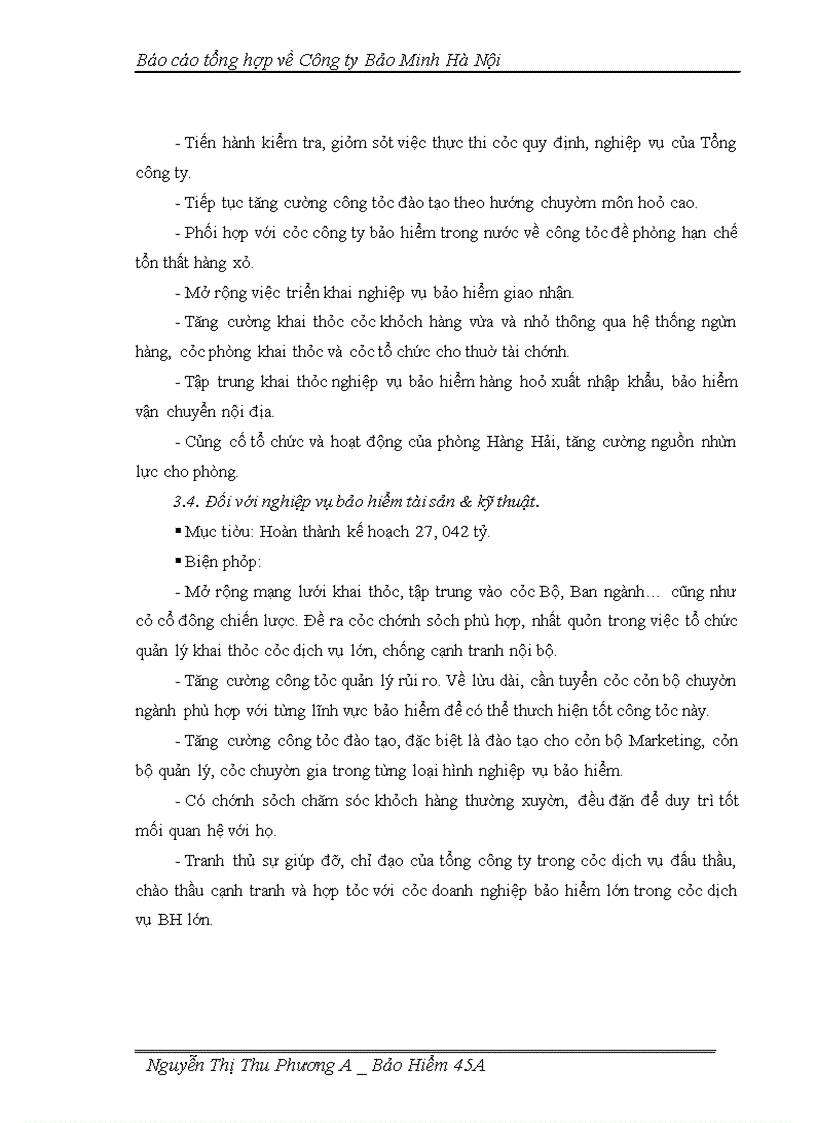 image for page Báo cáo tổng hợp về Công ty Bảo Minh Hà Nội