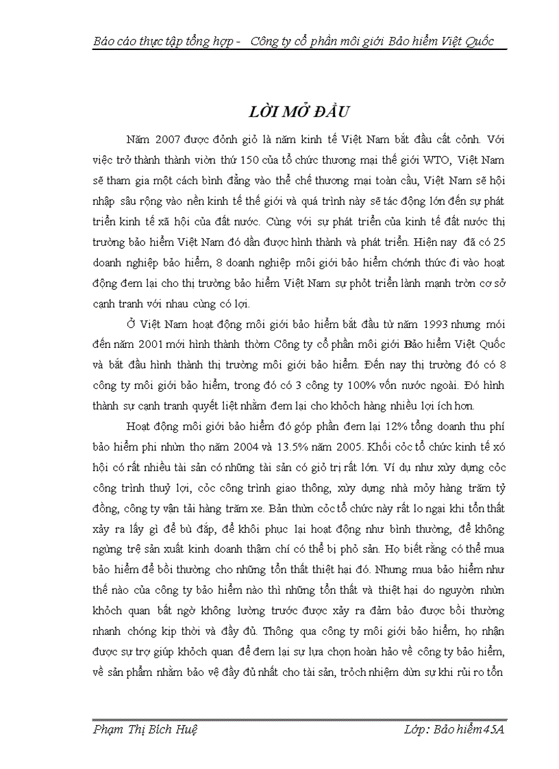 image for page Báo cáo tổng hợp - công ty cổ phần môi giới Bảo hiểm Việt Quốc