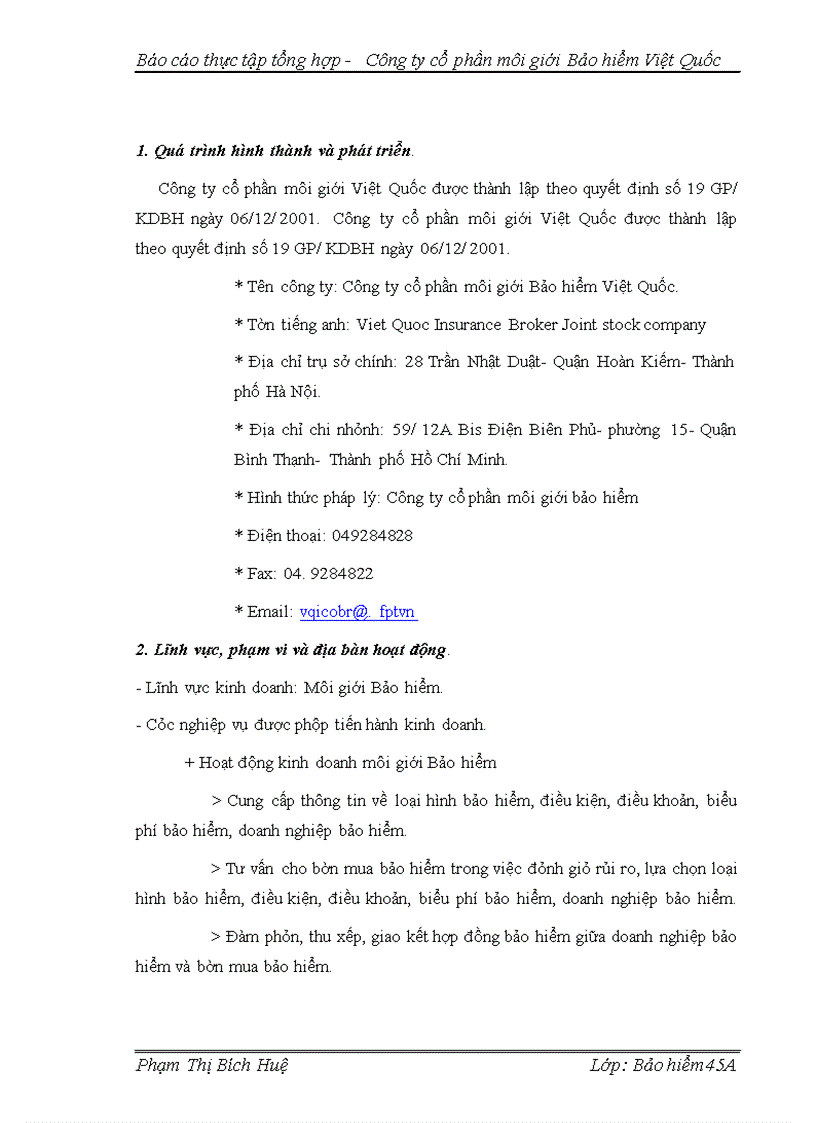 image for page Báo cáo tổng hợp - công ty cổ phần môi giới Bảo hiểm Việt Quốc