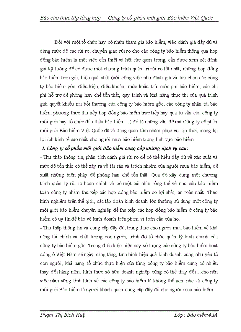 image for page Báo cáo tổng hợp - công ty cổ phần môi giới Bảo hiểm Việt Quốc