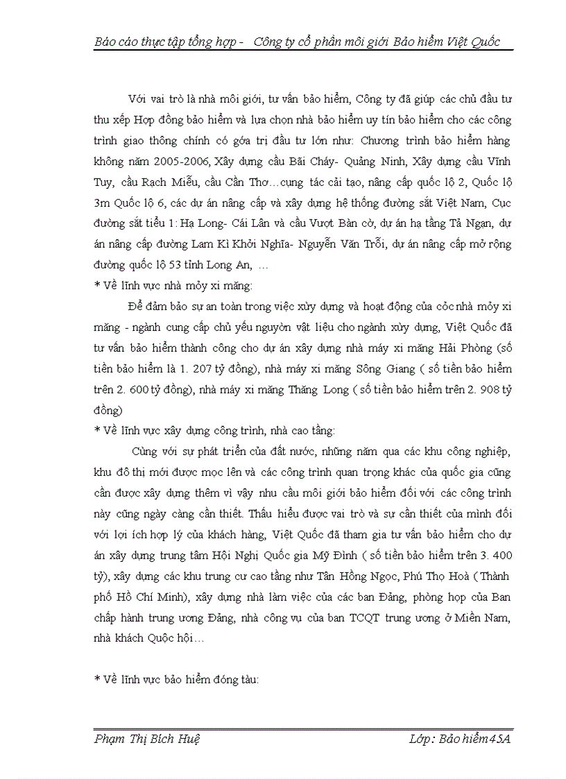 image for page Báo cáo tổng hợp - công ty cổ phần môi giới Bảo hiểm Việt Quốc