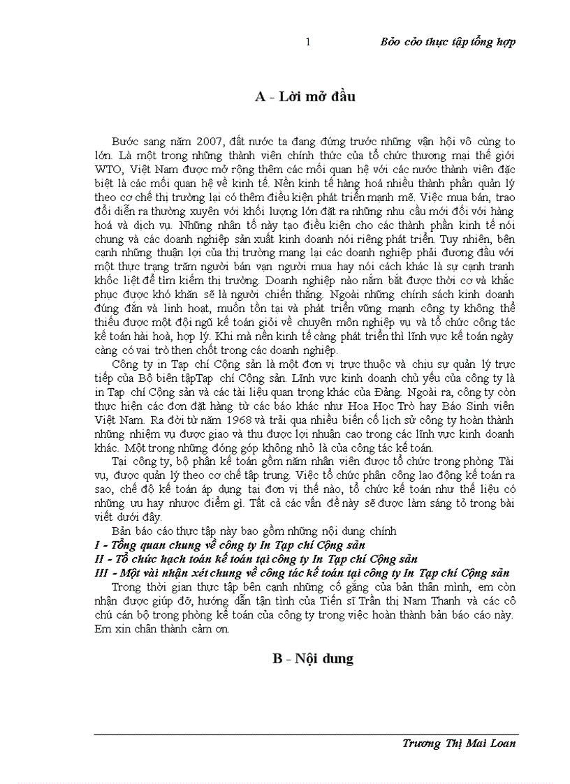 image for page Báo cáo thực tập tổng hợp Công ty in Tạp chí Cộng sản