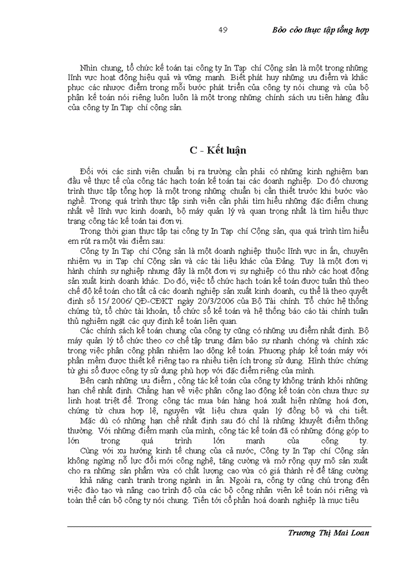 image for page Báo cáo thực tập tổng hợp Công ty in Tạp chí Cộng sản