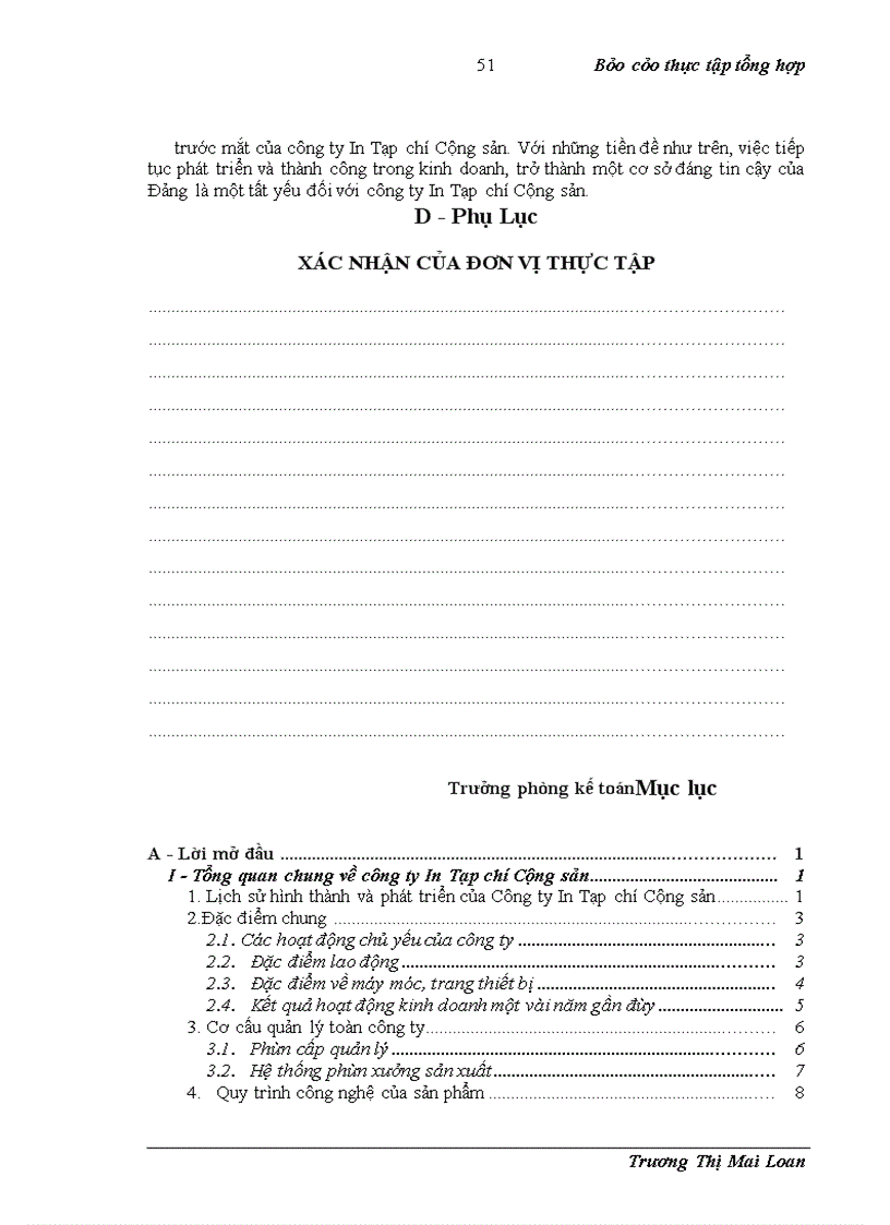 image for page Báo cáo thực tập tổng hợp Công ty in Tạp chí Cộng sản