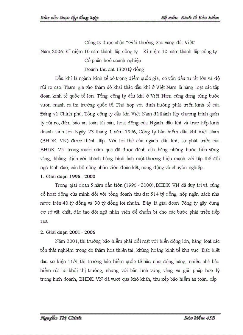 image for page Thực trạng hoạt động Phương hướng và nhiệm vụ Công ty bảo hiểm Dầu khí Việt Nam
