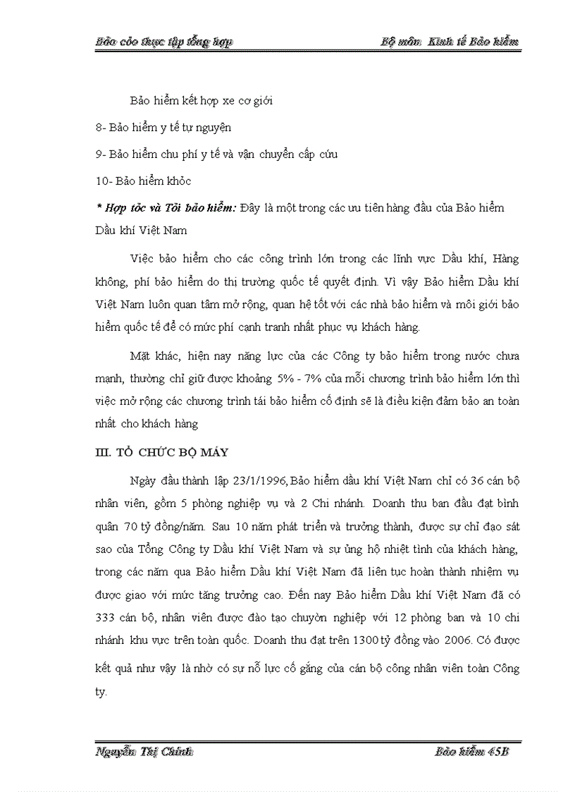 image for page Thực trạng hoạt động Phương hướng và nhiệm vụ Công ty bảo hiểm Dầu khí Việt Nam