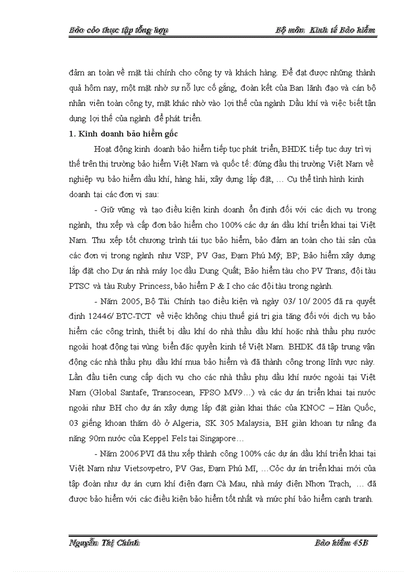 image for page Thực trạng hoạt động Phương hướng và nhiệm vụ Công ty bảo hiểm Dầu khí Việt Nam