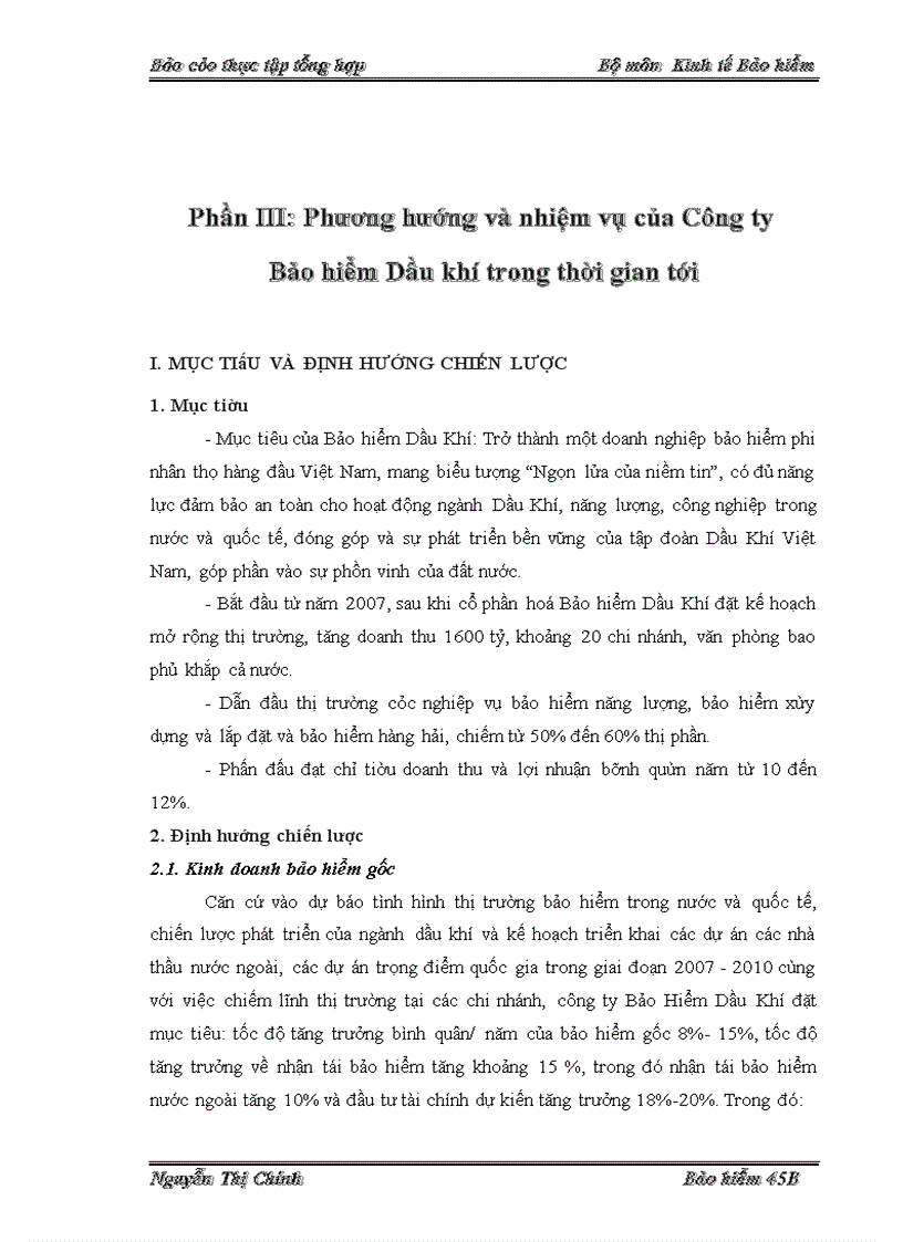 image for page Thực trạng hoạt động Phương hướng và nhiệm vụ Công ty bảo hiểm Dầu khí Việt Nam