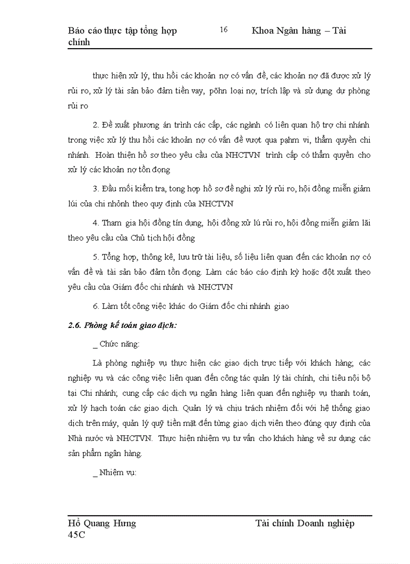 image for page Thực tập tại Chi nhánh Ngân hàng Công thương thành phố Hải Phòng