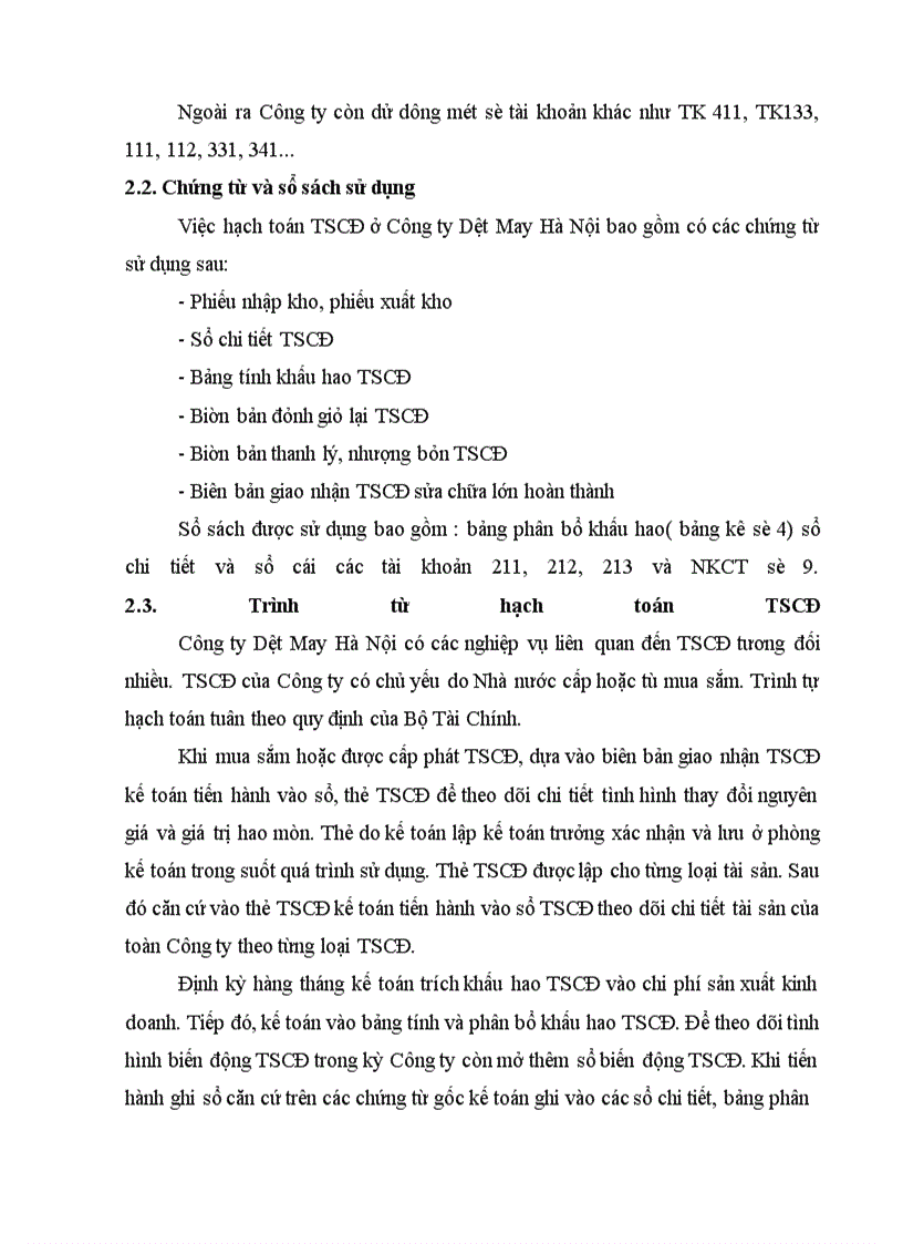 image for page Đặc điểm tổ chức công tác kế toán tại Công ty Dệt May Hà Nội