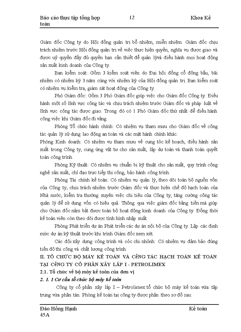 image for page Thực tập tại công ty cổ phần xây lắp I-Petrolimex