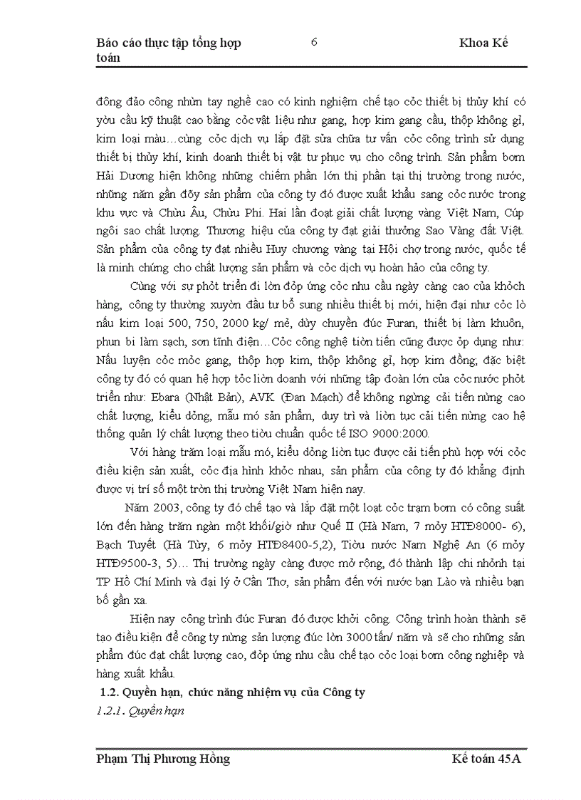 image for page Thực tập tổng hợp tại Công ty cổ phần chế tạo bơm Hải Dương