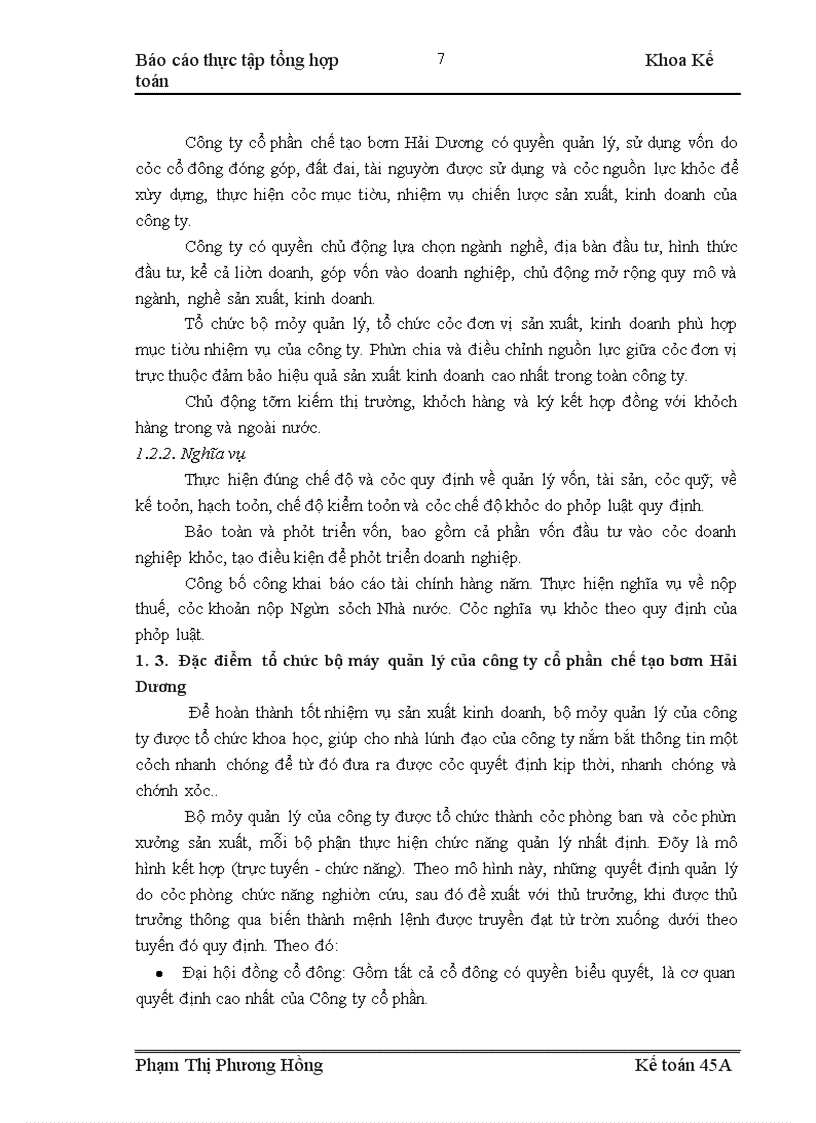 image for page Thực tập tổng hợp tại Công ty cổ phần chế tạo bơm Hải Dương