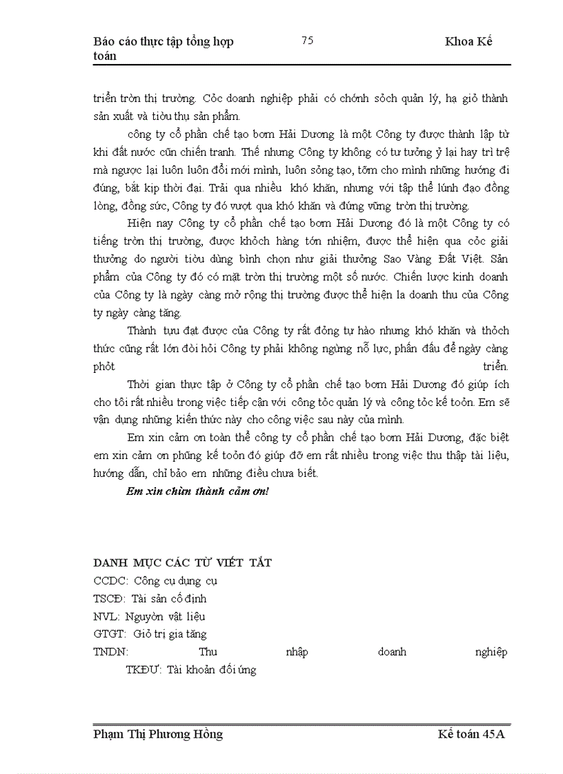 image for page Thực tập tổng hợp tại Công ty cổ phần chế tạo bơm Hải Dương