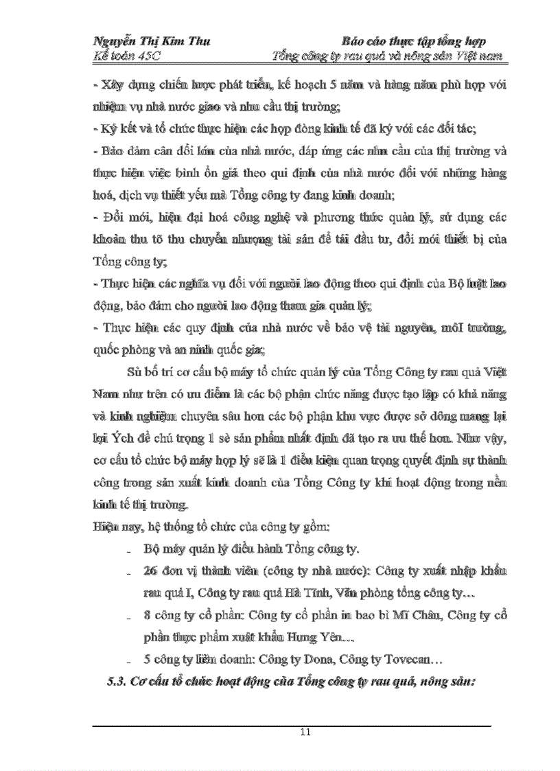 image for page Báo cáo thực tập tổng hợp Tổng công ty rau quả và nông sản Việt nam